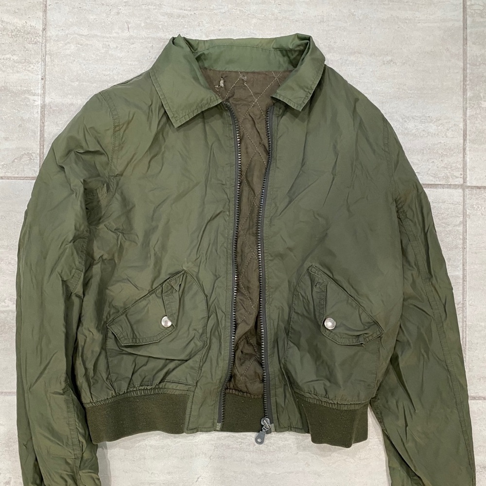 Olive green zip up jacket